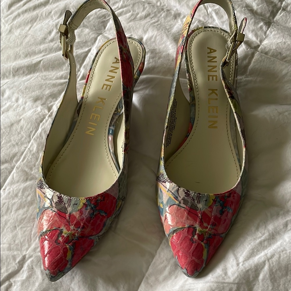 Anne Klein Women's Floral Slingback Heels - Multicolor
